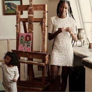 Doen Margaux Dress Strawberry Bloom Pointelle Cotton Dress Rare